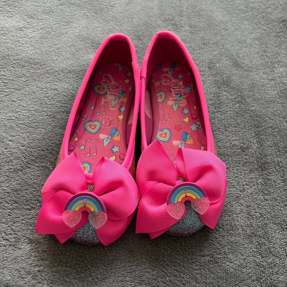 JoJo Siwa Rainbow Girls' Ballet Flats Size 11